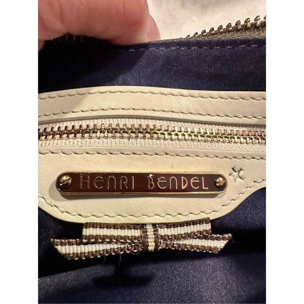 Vintage Henri Bendel Green Crocodile and Camel Leather Clutch with Gold Chain